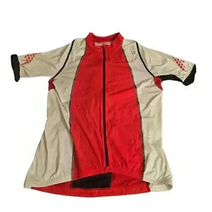 GORE Cycling Jersey Women XX Large White Red Full Zip Polyester Pockets